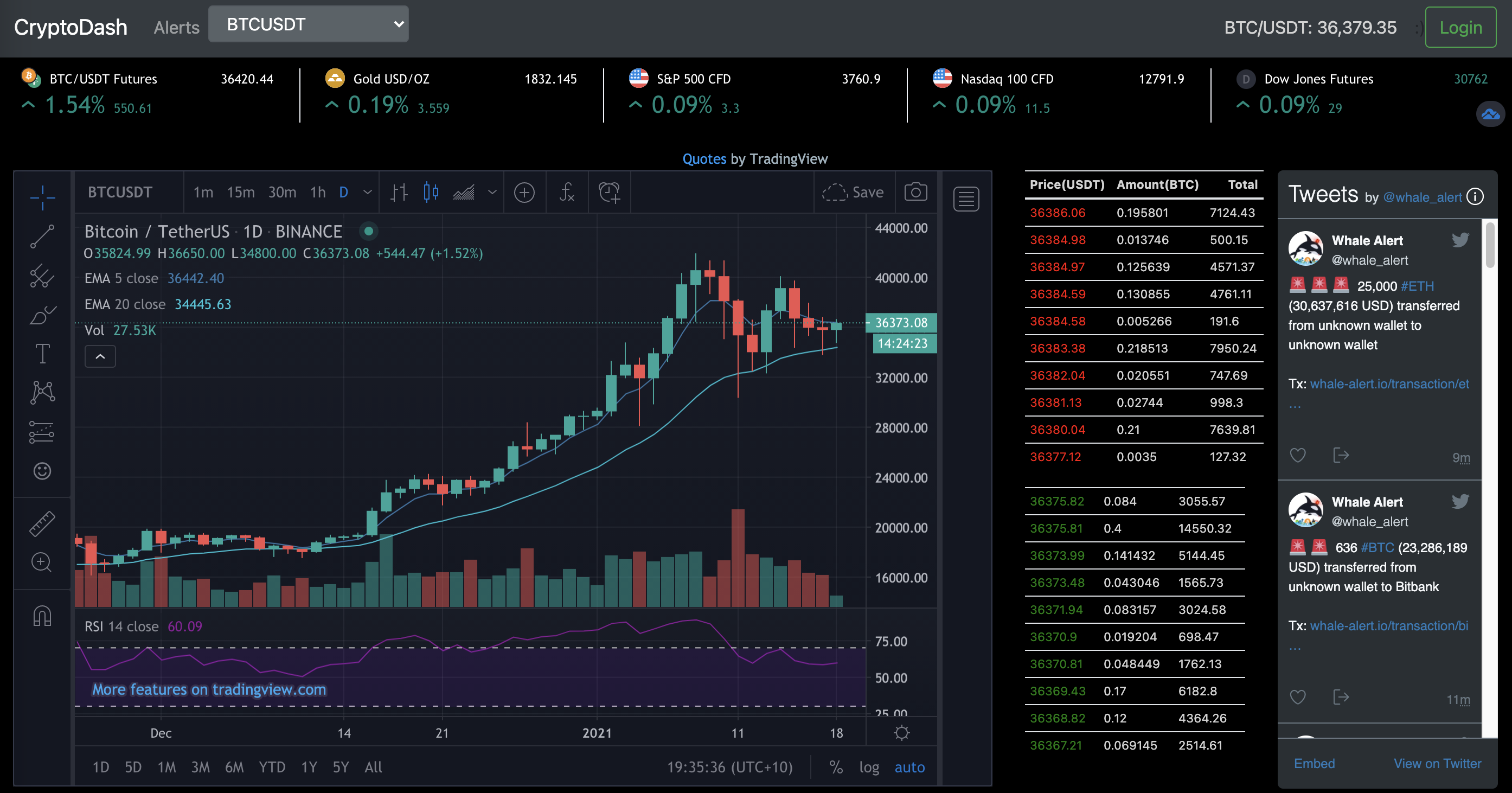 Crypto Dash Web Development